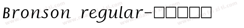 Bronson regular字体转换